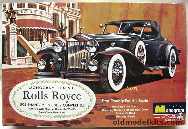 Monogram 1/24 1931 Rolls-Royce Phantom II Henley Convertible, PC109-300 plastic model kit